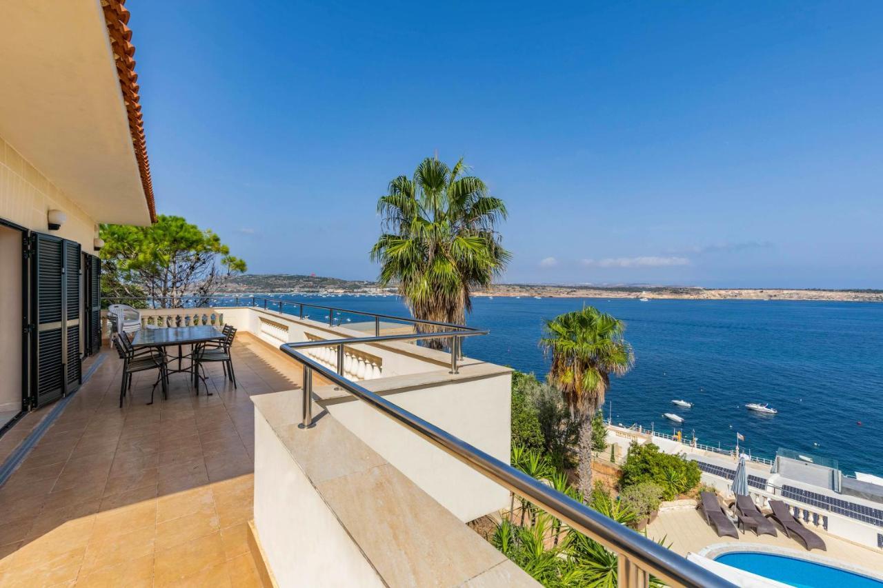 Villa Palma - Sunset Sea Views With Pool, Jacuzzi, Sauna And Games Room Mellieħa Eksteriør billede
